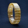 画像2: 美しく並んだ金針の輝きが神秘的☆【ルチルクォーツバングル】約18〜19mm　一点物　【GHB40・50g】最強金運　ビジネス　勝負運　金針水晶のお守り効果　ご褒美　お揃い　贈答品　ギフト　魔除 厄除　京海堂 (2)