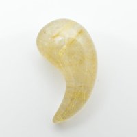 【うる艶勾玉に優しく広がる金の針が美しい】人気 勾玉 ゴールド ルチル クォーツ 一点物【KMr75】お守り効果 力が宿る パワーストーン 勝負運・金運・目標達成 プレゼント 守護石 京海堂
