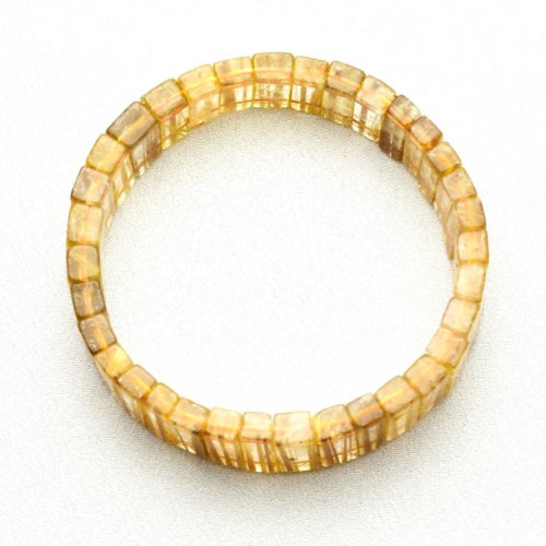 別のアングル写真2: 貴重な一点☆虹入り【透明感抜群のプレートが揃ったルチルバングル】約14〜15mm　一点物　【GHB39・38g】最強金運　金針水晶のお守り効果　ご褒美　お揃い　贈答品　ギフト　魔除 厄除　京海堂