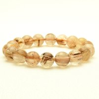 【成功へ導く知性の光☆】　タイガータイチンルチル ブレスレット 11-12mm　一点物【GHB104】ルチルクォーツブレスレット 仕事運 金運 集中力 判断力 プレゼント　贈り物　太陽放射　水晶　40g　浄化発送 ギフト　京海堂