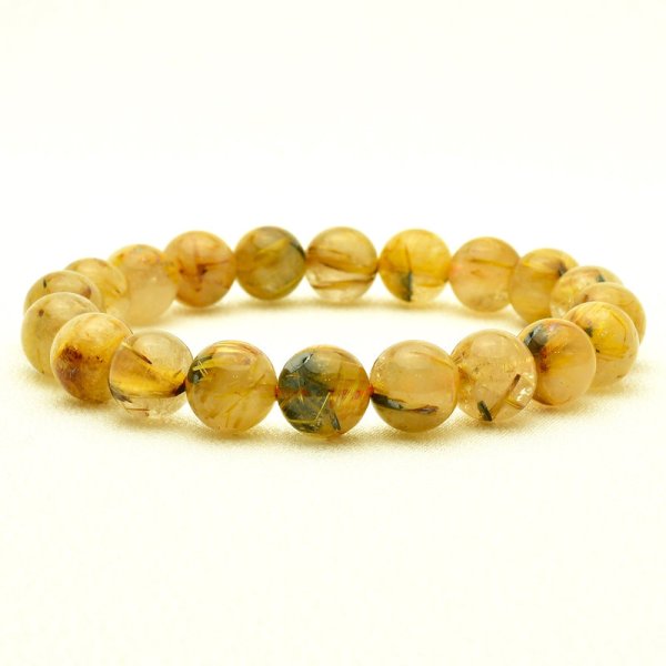 画像1: 【成功への加速！！】　タイチンルチル 太陽放射ルチル ブレスレット 10mm　一点物【GHB108】ルチルクォーツブレスレット 仕事運 金運 人間関係 成功を掴む 最強ルチル　プレゼント　贈り物　太陽放射　水晶　30g　浄化発送 ギフト　京海堂