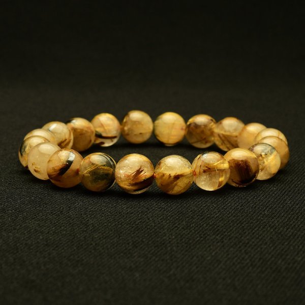 画像2: 【成功への加速！！】　タイチンルチル 太陽放射ルチル ブレスレット 10mm　一点物【GHB108】ルチルクォーツブレスレット 仕事運 金運 人間関係 成功を掴む 最強ルチル　プレゼント　贈り物　太陽放射　水晶　30g　浄化発送 ギフト　京海堂