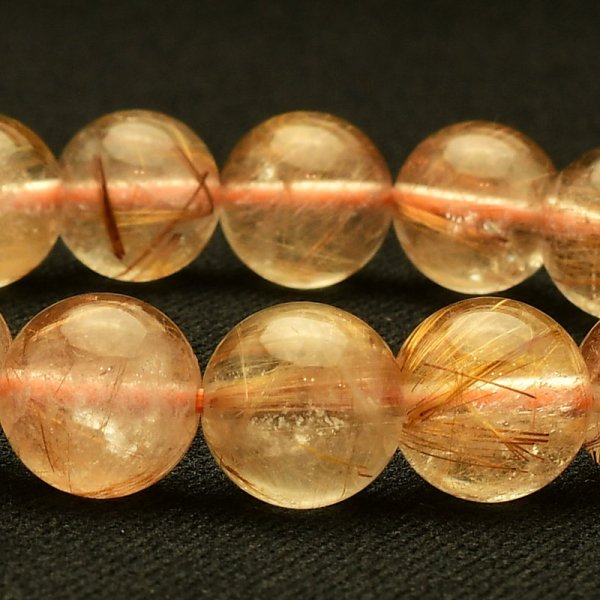 画像6: 【優しい茶針と透明感】　タイガールチル ブレスレット 11mm　一点物【GHB110】ルチルクォーツブレスレット 仕事運 金運 集中力 判断力 プレゼント　贈り物　太陽放射　水晶　34g　浄化発送 ギフト　京海堂