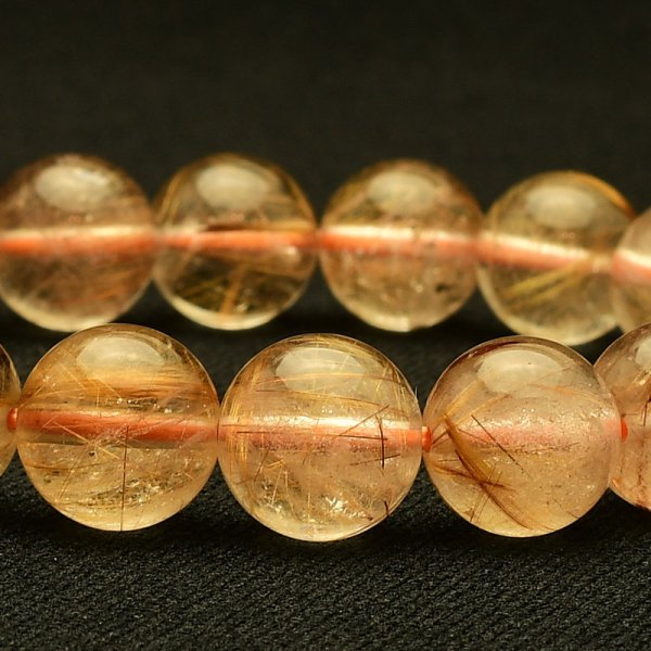 画像5: 【優しい茶針と透明感】　タイガールチル ブレスレット 11mm　一点物【GHB110】ルチルクォーツブレスレット 仕事運 金運 集中力 判断力 プレゼント　贈り物　太陽放射　水晶　34g　浄化発送 ギフト　京海堂