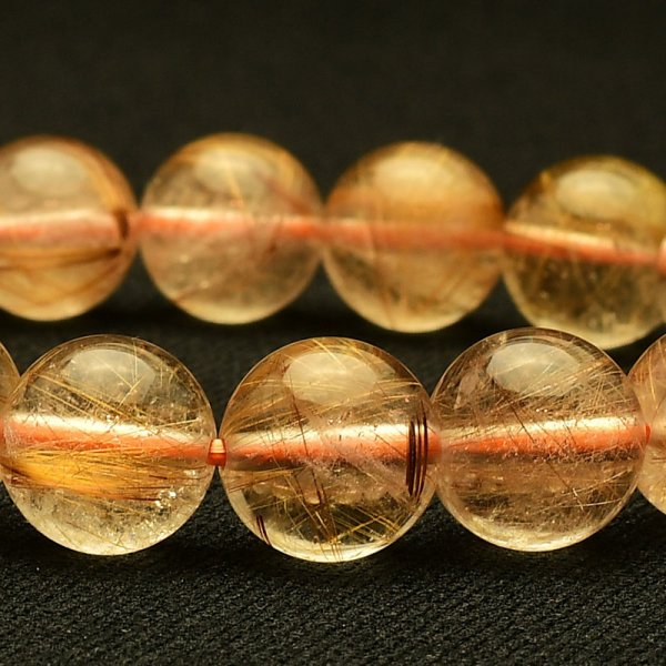 画像9: 【優しい茶針と透明感】　タイガールチル ブレスレット 11mm　一点物【GHB110】ルチルクォーツブレスレット 仕事運 金運 集中力 判断力 プレゼント　贈り物　太陽放射　水晶　34g　浄化発送 ギフト　京海堂