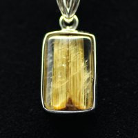 鉄壁の金針キャッツアイ  一点物  キャッツアイルチル  シルバー925  ペンダント  CGR3  チェーン＆ケース付  水晶のお守り効果  ギフト  / 誕プレ 魔除け 運気向上 お揃い プレゼント お祝  高品質 / 京海堂