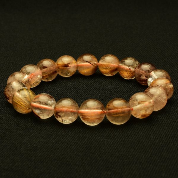 画像3: 【濃密な輝きが美しい】　タイガールチル ブレスレット 11mm　一点物【GHB111】ルチルクォーツブレスレット 仕事運 金運 集中力 判断力 プレゼント　贈り物　太陽放射　水晶　35g　浄化発送 ギフト　京海堂