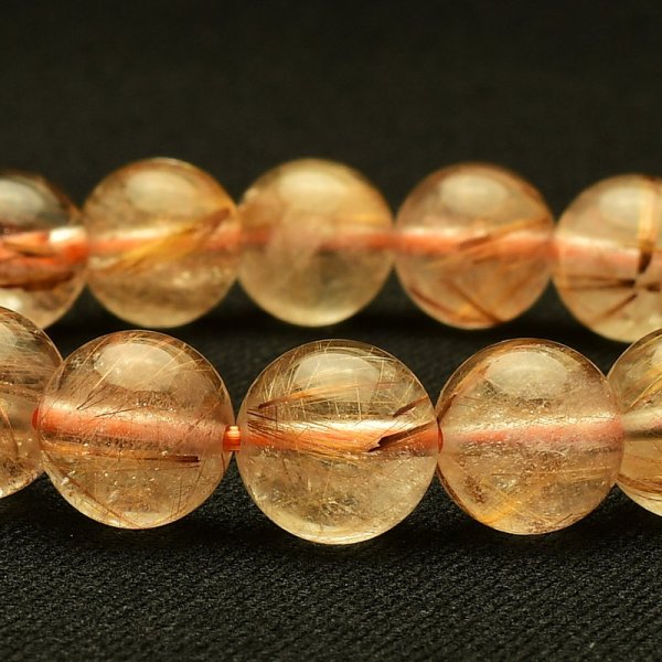 画像8: 【優しい茶針と透明感】　タイガールチル ブレスレット 11mm　一点物【GHB110】ルチルクォーツブレスレット 仕事運 金運 集中力 判断力 プレゼント　贈り物　太陽放射　水晶　34g　浄化発送 ギフト　京海堂