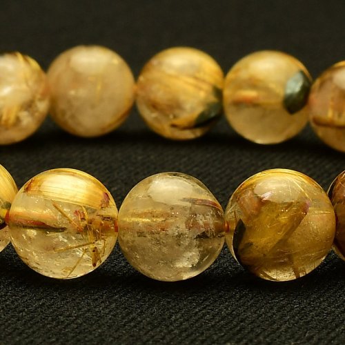 別のアングル写真3: 【シャトヤンシー効果が美しい☆】 太陽放射ルチル ブレスレット 10mm 一点物【GHB109】ルチルクォーツブレスレット 仕事運 金運 人間関係 成功を掴む 最強ルチル プレゼント 贈り物 太陽放射 水晶 30g 浄化発送 ギフト 京海堂