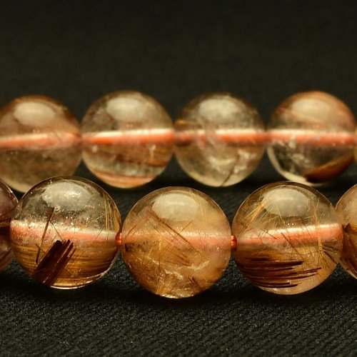 別のアングル写真2: 【濃密な輝きが美しい】　タイガールチル ブレスレット 11mm　一点物【GHB111】ルチルクォーツブレスレット 仕事運 金運 集中力 判断力 プレゼント　贈り物　太陽放射　水晶　35g　浄化発送 ギフト　京海堂