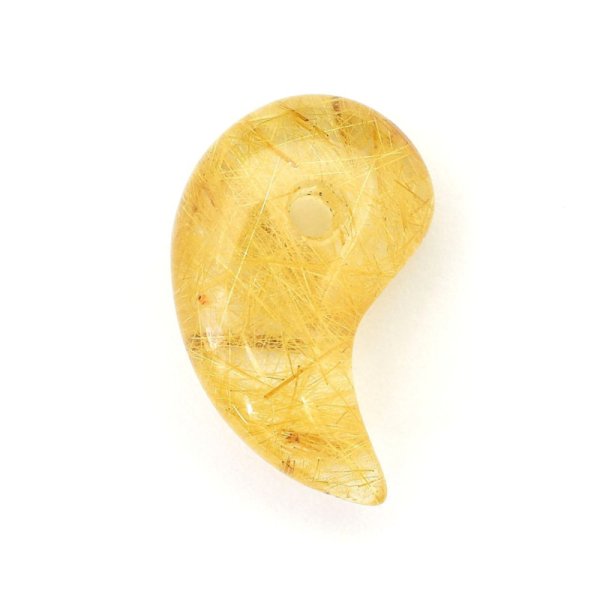 画像2: 【繊細な金針の美しさが煌めく】人気 勾玉 ゴールド ルチル クォーツ 一点物【KMr53】お守り効果 力が宿る パワーストーン 成功運・金運・運気アップ クリスマスプレゼント 守護石 京海堂