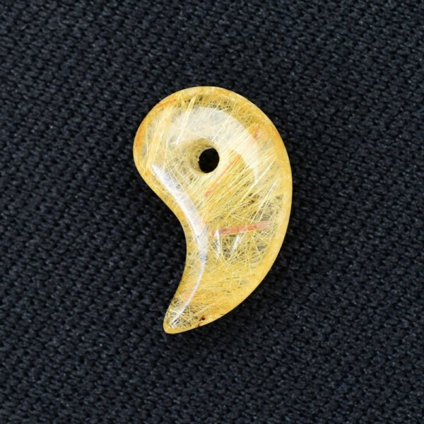 画像4: 【繊細な金針の美しさが煌めく】人気 勾玉 ゴールド ルチル クォーツ 一点物【KMr53】お守り効果 力が宿る パワーストーン 成功運・金運・運気アップ クリスマスプレゼント 守護石 京海堂