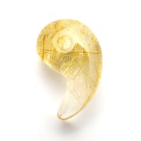 【美しく繊細な金針☆】人気 勾玉 ゴールド ルチル クォーツ 一点物【KMr61】お守り効果 力が宿る パワーストーン 勝負運・金運・目標達成 プレゼント 守護石 京海堂