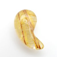 【圧倒的な個性☆2本の金針束が奇跡を呼ぶ】人気 勾玉 ゴールド ルチル クォーツ 一点物【KMr77】お守り効果 力が宿る パワーストーン 勝負運・金運・目標達成 プレゼント 守護石 京海堂