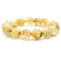 【ハートのヘマタイトがポイント☆】 12〜13mm 太陽放射ルチルクォーツ 一点物【GHB94】 金運 仕事運 活力 開運 金針 高品質 プレゼント 贈り物 重厚感 天然石 44ｇ 浄化発送 メンズ レディース ギフト 京海堂