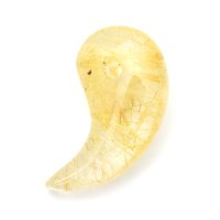 【黄金の針】財運を呼ぶ！天然ルチルクォーツ勾玉 一点物 KMr79【石言葉*洞察力の向上/直観力/金運/家族円満】 水晶のお守り効果 力が宿る パワーストーンギフト 魔除 厄除 京海堂