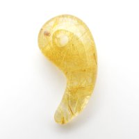 【財運を呼ぶ】極上黄金ルチルクォーツ 人気 勾玉 ゴールド ルチル クォーツ 一点物【KMr78】お守り効果 力が宿る パワーストーン 勝負運・金運・目標達成 プレゼント 守護石 京海堂