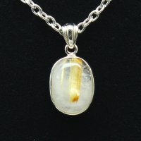 ギラリと光るルチル  一点物  ゴールドタイチンルチル  クォーツ  ペンダント  シルバー925  KgT42  金針水晶  お守り効果  誕生日  ギフト  贈り物    / 誕プレ 魔除け 運気向上 お揃い プレゼント お祝  高品質 / 京海堂