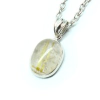 雰囲気を感じる金針がアツイ  一点物  ゴールドタイチンルチル  ペンダント  チェーン付  KgT52  贈答品  ギフト  / 誕プレ 魔除け 運気向上 お揃い プレゼント お祝  高品質 / 京海堂