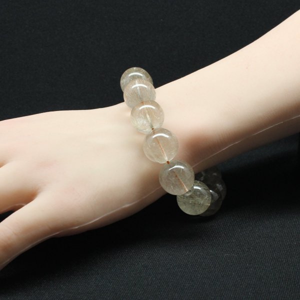 画像12: 綺麗な金針 ゴールドルチル【約16-17mm大玉ブレス】一点物【GHB114】ルチルクォーツブレスレット 無数の針が存在感を放ち地球のパワーを感じる一品 金運上昇 仕事運向上 クリスマスプレゼント 贈り物 水晶 86ｇ 浄化発送 ギフト 京海堂