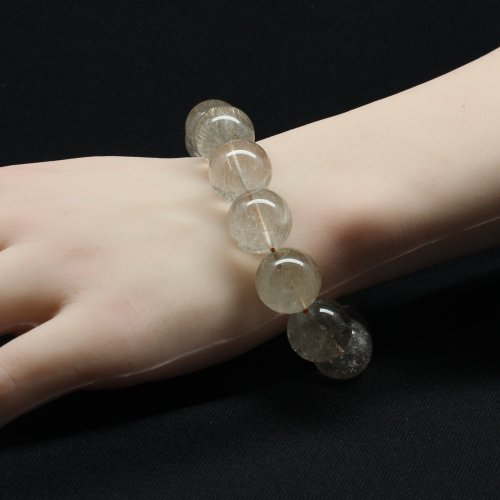 別のアングル写真3: 綺麗な金針 ゴールドルチル【約16-17mm大玉ブレス】一点物【GHB114】ルチルクォーツブレスレット 無数の針が存在感を放ち地球のパワーを感じる一品 金運上昇 仕事運向上 クリスマスプレゼント 贈り物 水晶 86ｇ 浄化発送 ギフト 京海堂