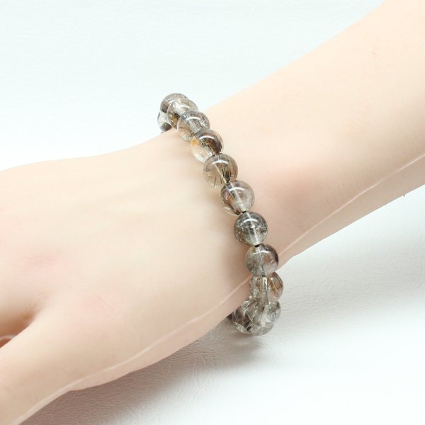 画像10: レア物 マルチルチルクォーツ レッド＆ブラウン カラールチル【約9mm ±0.5ブレス】一点物【 GHB118】無数の鉱物が入り　パワーを感じる一品 金運上昇 仕事運向上 クリスマスクリスマスプレゼント 贈り物 水晶 23ｇ 浄化発送 ギフト 京海堂