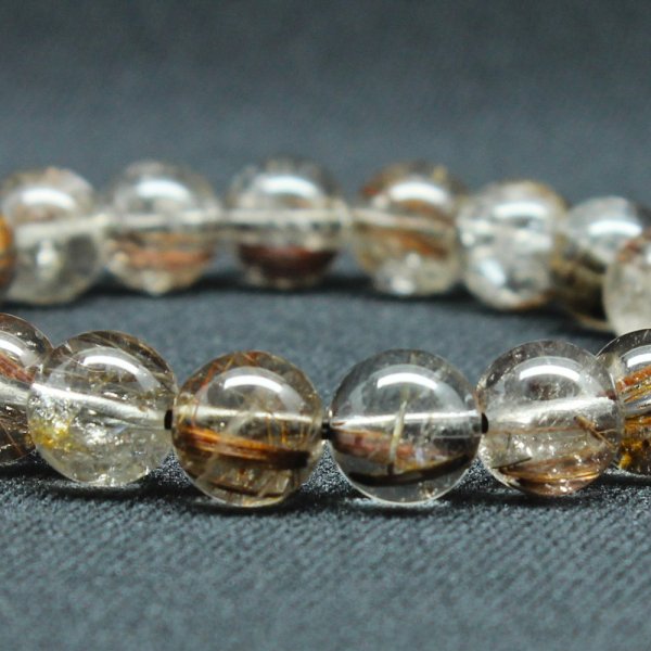 画像7: レア物 マルチルチルクォーツ レッド＆ブラウン カラールチル【約9mm ±0.5ブレス】一点物【 GHB118】無数の鉱物が入り　パワーを感じる一品 金運上昇 仕事運向上 クリスマスクリスマスプレゼント 贈り物 水晶 23ｇ 浄化発送 ギフト 京海堂