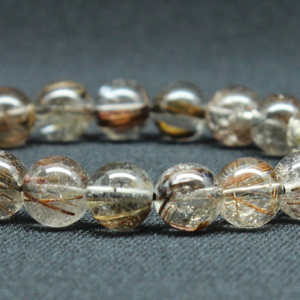 画像6: レア物 マルチルチルクォーツ レッド＆ブラウン カラールチル【約9mm ±0.5ブレス】一点物【 GHB118】無数の鉱物が入り　パワーを感じる一品 金運上昇 仕事運向上 クリスマスクリスマスプレゼント 贈り物 水晶 23ｇ 浄化発送 ギフト 京海堂