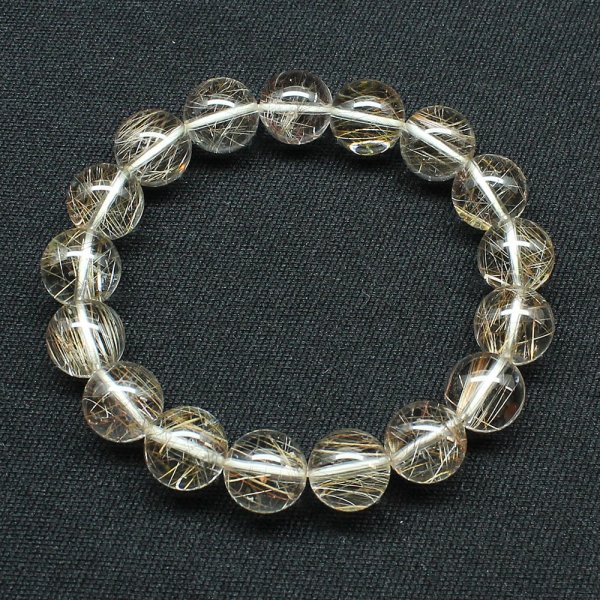 画像3: 【透明度抜群】１２ミリ 一点物 シルバールチル ブレスレット 43ｇ PSir15 銀針水晶 お守り効果 贈り物 ギフト　京海堂