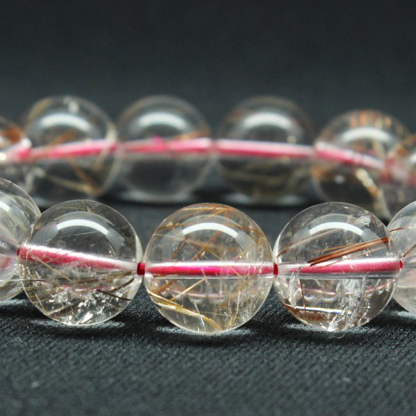 画像11: 透明感MAXなレッドルチルクォーツ【約14mm ±0.5ブレス】一点物【 GHB120・62g】綺麗なクォーツがパワーを感じる一品 金運上昇 仕事運向上 クリスマスクリスマスプレゼント 贈り物 水晶 浄化発送 ギフト 京海堂
