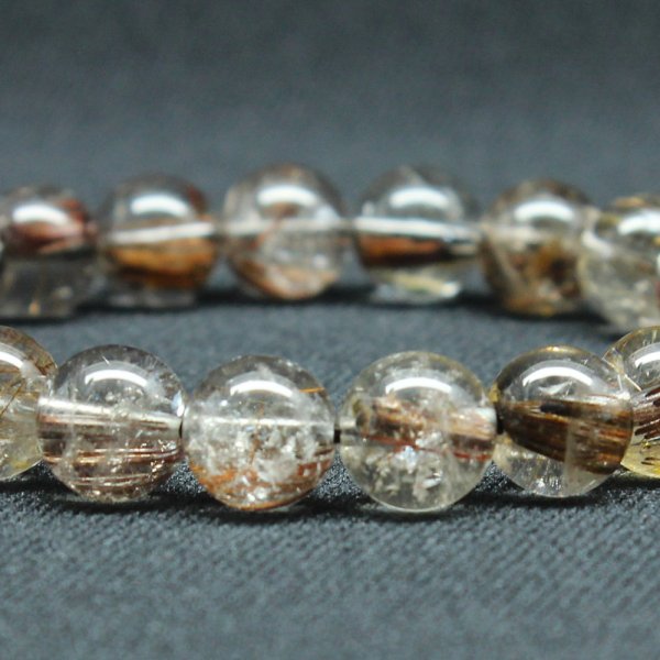 画像8: レア物 マルチルチルクォーツ レッド＆ブラウン カラールチル【約9mm ±0.5ブレス】一点物【 GHB118】無数の鉱物が入り　パワーを感じる一品 金運上昇 仕事運向上 クリスマスクリスマスプレゼント 贈り物 水晶 23ｇ 浄化発送 ギフト 京海堂