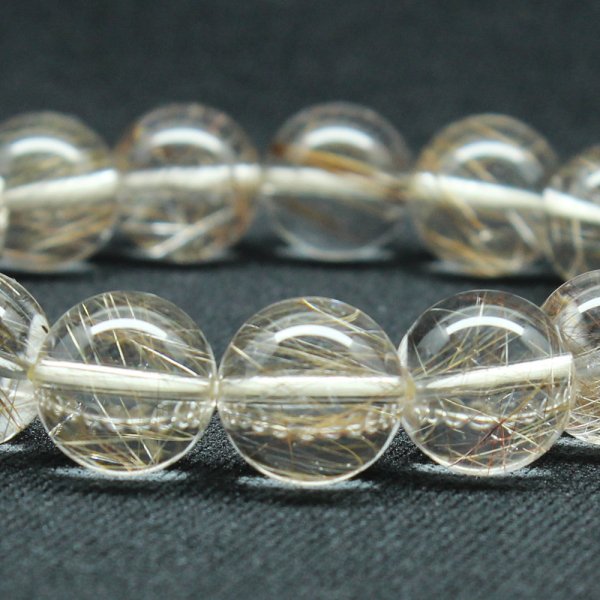 画像5: 【透明度抜群】１２ミリ 一点物 シルバールチル ブレスレット 43ｇ PSir15 銀針水晶 お守り効果 贈り物 ギフト　京海堂