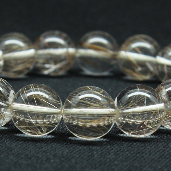 画像4: 【透明度抜群】１２ミリ 一点物 シルバールチル ブレスレット 43ｇ PSir15 銀針水晶 お守り効果 贈り物 ギフト　京海堂