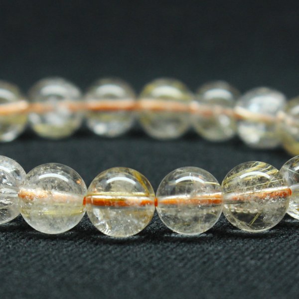 画像9: 末広がり8mmブレスレット ゴールドルチルクォーツ【約8mm ±0.5ブレス】一点物【 GHB121・18g】綺麗な金針クォーツ 金運上昇 仕事運向上 クリスマスクリスマスプレゼント 贈り物 水晶 浄化発送 ギフト 京海堂