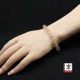 画像4: 末広がり8mmブレスレット ゴールドルチルクォーツ【約8mm ±0.5ブレス】一点物【 GHB121・18g】綺麗な金針クォーツ 金運上昇 仕事運向上 クリスマスクリスマスプレゼント 贈り物 水晶 浄化発送 ギフト 京海堂 (4)