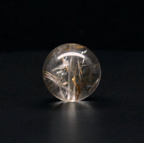 別のアングル写真2: 2珠セット ブラウン＆コッパーカラーが魅力の14mm 金針が美しい一点物 ルチルクォーツ 【GHTU28 8g】粒売り ハンドメイド 交換用ゴム付＆巾着1枚 【金運・ビジネス運・人間関係・目標達成】 金針水晶 お守り効果 ご褒美 お揃い ギフト 京海堂