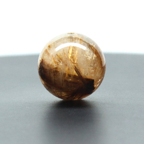 画像3: 大珠15mm 無数の金針が存在感ある一点物 ゴールドルチルクォーツ 【GHTU29 6g】1粒売り ハンドメイド 交換用ゴム付＆巾着1枚 【金運・ビジネス運・人間関係・目標達成】 金針水晶 お守り効果 ご褒美 お揃い ギフト 京海堂