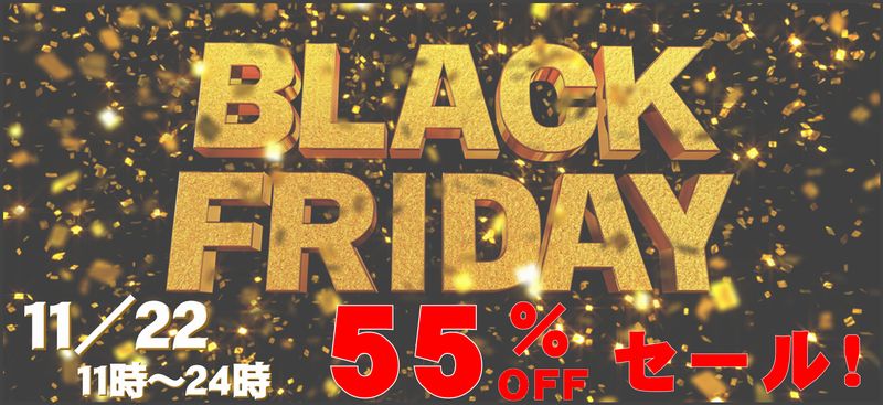 ブラックフライデー 55％OFF