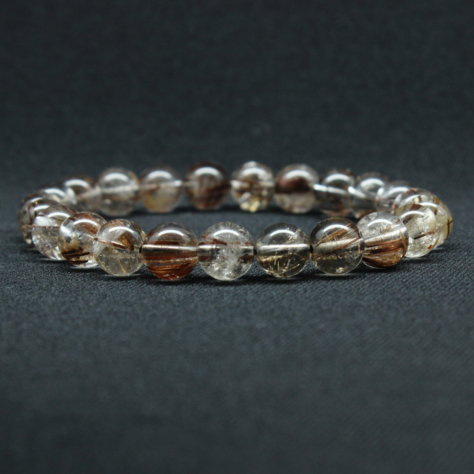 迫力と美しさを持つ  9ミリ  一点物  コッパータイチンルチル  クォーツ  ブレス   25g  miSe11  開運セット  お守り効果  ギフト  / 誕プレ 魔除け 運気向上 お揃い プレゼント お祝  高品質 / 京海堂