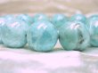 画像2: ヒーリングストーン！珍しい大玉天然石ラリマー１６ｍｍ×１４玉８７ｇブレスレット カリブ海の宝石　Ｋｒ－２　　１点物　パワーストーン　人気　ブルー　エメラルド　メンズレディース