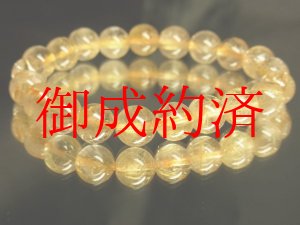 画像: 透明感あり！現品一点物！タイチンルチル９ミリ数珠ブレスレット！Ｒ１４１