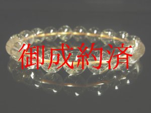 画像: 透明感抜群 現品一点物 ゴールドルチルブレスレット 金針水晶天然石数珠 10ミリ Ｒ２ 開運招来  最強金運パワーストーン ルチル 開運 目玉 ギフト 贈り物   ご褒美 クリスマス プレゼント Xmas 誕生日