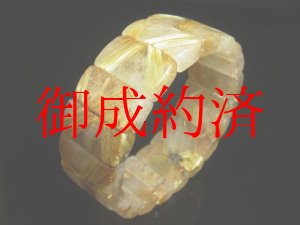 画像: おすすめ 現品一点物 タイチンルチル クォーツ バングル26-27ミリ 極太金針水晶 数珠 ＴＢ１２ １２１ｇ 最強金運 ブレスレット レディース メンズ パワーストーン 開運招来 １点物 　 イベント 父の日 誕生日 　 ギフト