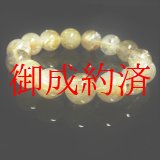 画像: おすすめ １６ミリ お試し価格 一点物 ゴールド タイチンルチル ブレス 父の日 母の日プレゼント 贈り物 ７９ｇ Ｒ７６ 虹入金針水晶 ヘマタイト 天然石 数珠 開運招来  最強金運 パワーストーン ルチル 開運 目玉 ギフト 贈り物 プレゼントにも 誕生日