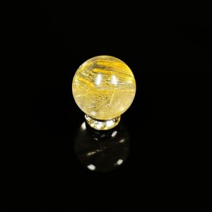 画像: 【インパクトあります】１０ミリ 一点物 1粒売り ゴールド タイチンルチル 天然石 金針水晶 ＫＴＴ１３ 父の日 プレゼント 贈答品 京海堂