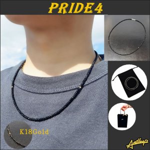 画像: アンドループ typeプライド4 ネックレス ブラックスピネル K18ゴールド使用 【andloop/pride4】スポーツネックレス プロ野球選手愛用 ご褒美 贈り物 ギフト オリジナルブランド 京海堂