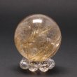 画像14: 透明感と綺麗な金針魅力のスフィア  一点物  ゴールド  タイチンルチル  スフィア  約23mm  16g  GHRSF10【動画有】  縁起が良い  水晶のお守り効果  目標達成の力  誕生日  贈り物   /プレゼント お祝 高品質 / 京海堂