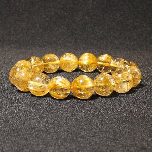 画像: 最高峰クォーツランク金針ルチル12mm 一点物【GHB2】透明感が段違いクォーツ 【ウォールナット専用ケース＆大開運セット付】 商品動画あり 合格祈願 ギフト 父の日 母の日プレゼント 贈り物