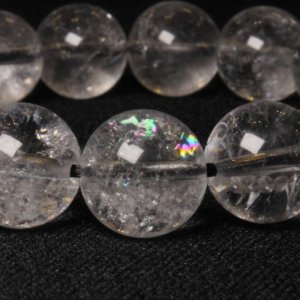 画像: 数珠から虹が光るプラチナルチル【神秘的な世界観が魅力】 12mm 一点物 開運セット付【GHB17・43g】ルチルクォーツブレスレット 自己成長や人脈形成、精神的な安定 邪気払い プレゼント 贈り物 水晶 浄化発送 ギフト 京海堂
