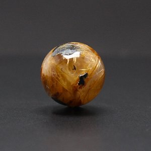 画像: 太陽ルチル ヘマタイトから伸びた針が魅力！約10ミリ タイチン太針ルチル【GHTU9・1.5g】 一点物 1粒売り ハンドメイド 交換用ゴム付＆巾着1枚 【運気・人間関係を向上・金運・家族円満】 金針水晶 お守り効果 ご褒美 お揃い ギフト 京海堂